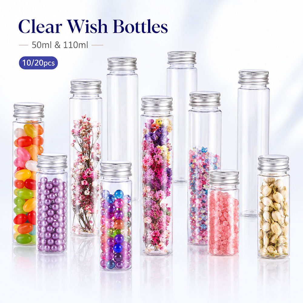 Wedding Souvenir - 20 adet 50ml/100ml şeffaf düz tüpler