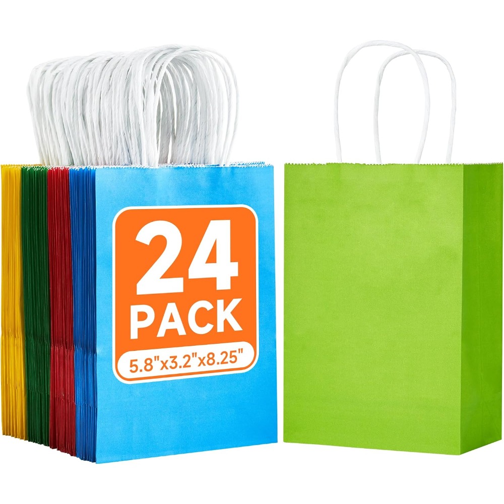 Wedding Supply In Bulk - 24'lü Paket Küçük Gökkuşağı Renkli Kraft