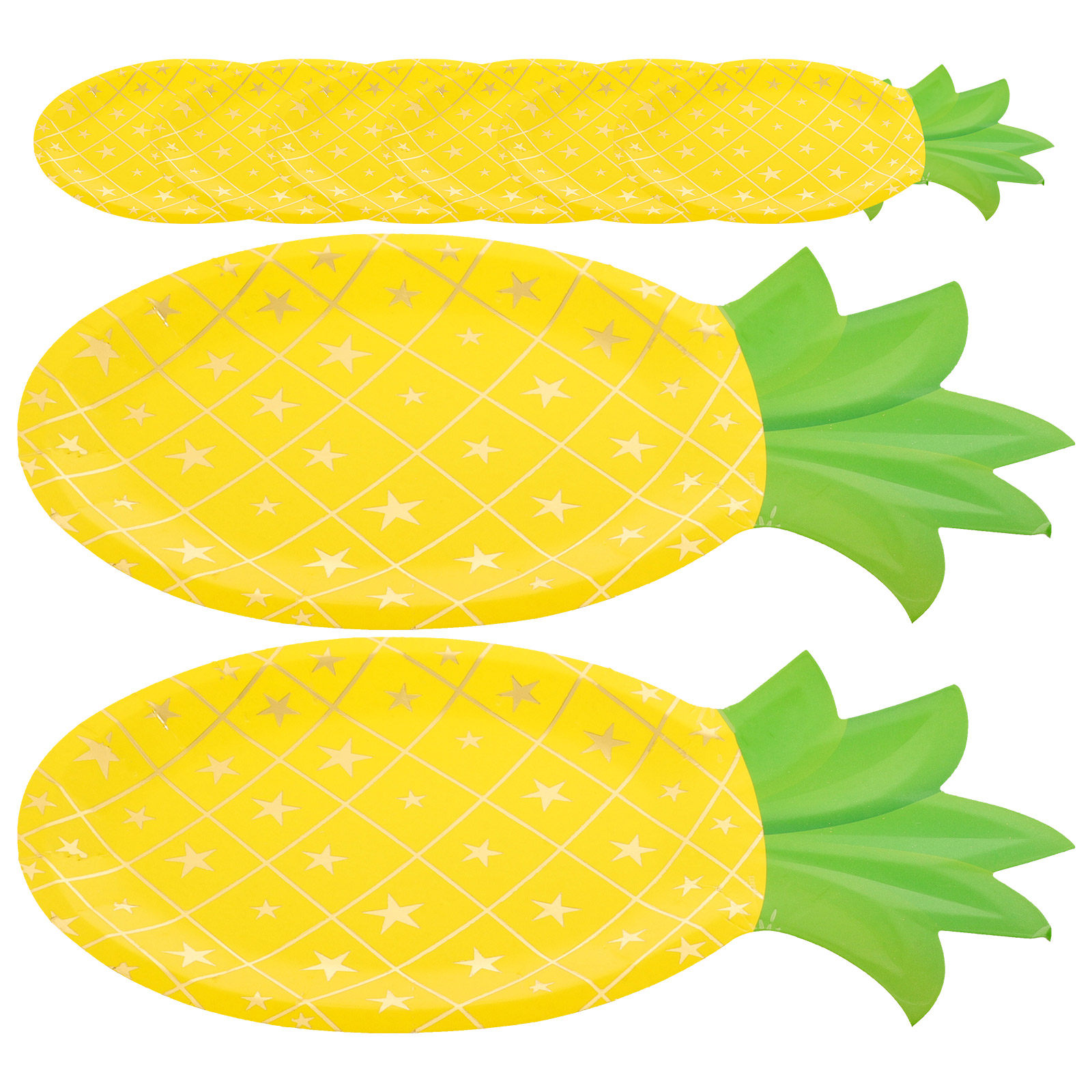 Wedding Supply In Bulk - 8 Adet Ananas Desenli Tek Kullanımlık