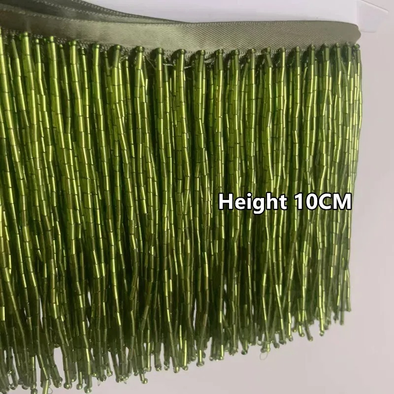 Wedding Dress Supply - 10CM Gümüş Kırmızı Boncuklu Tüp Püskül
