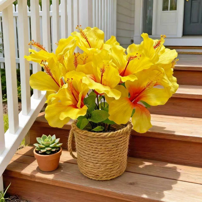 15 Çiçek = 3 Demet Hibiskus İl - Centerpiece Vase Tall incelemesi ve fiyatı