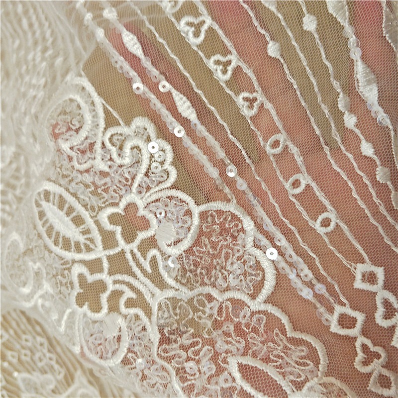 Yeni Çizgili Dantel Nakış Paye - Wedding Dress Supply incelemesi ve fiyatı